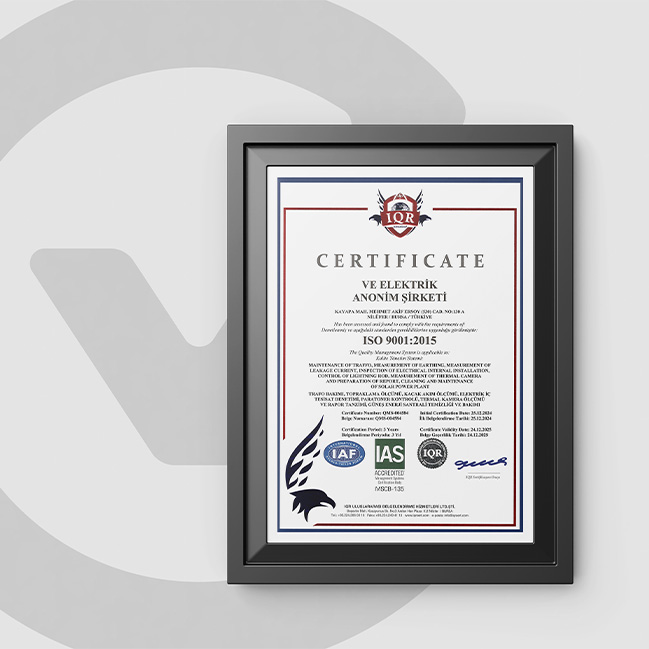 ISO 9001:2015 Sertifikası