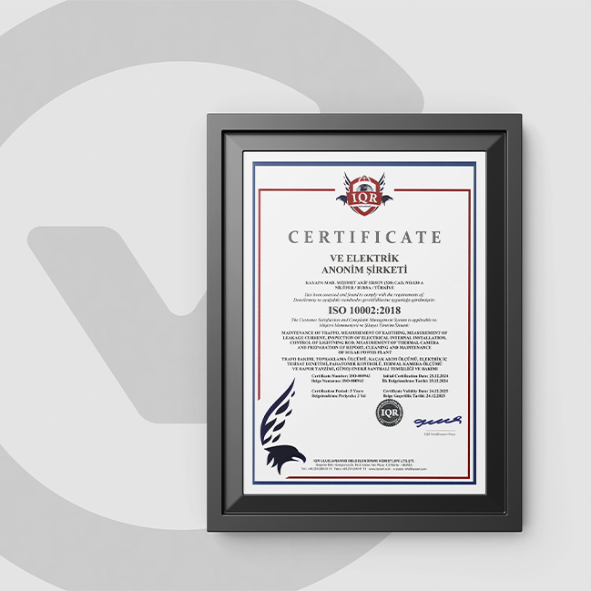 ISO 10002:2018 Sertifikası